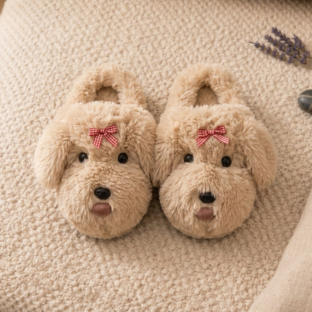 Beige Puppy Orthopedic Slippers