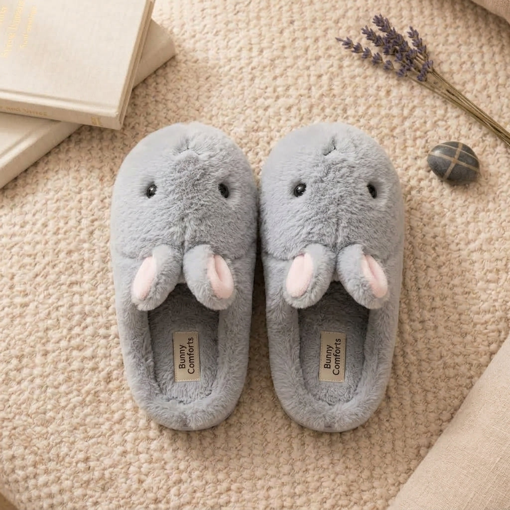 Grey Bunny Orthopedic Slippers
