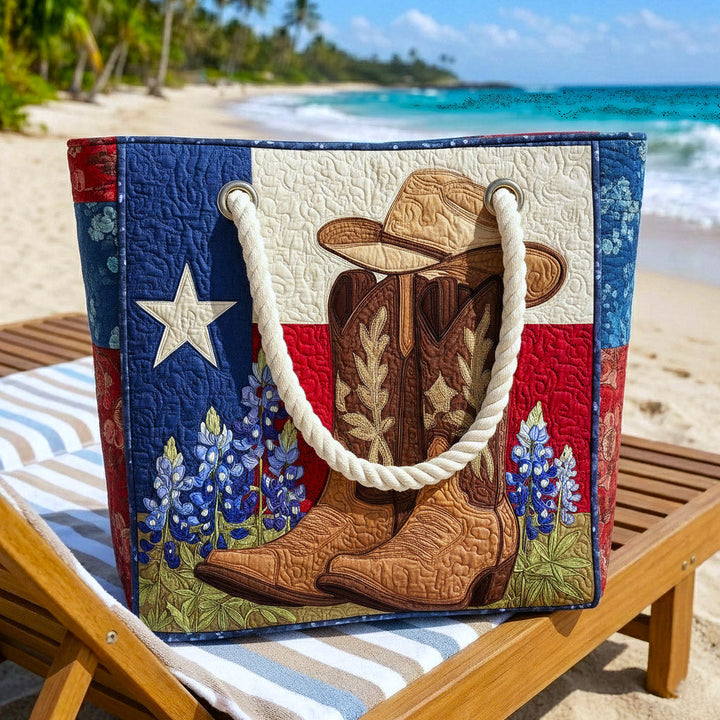Handmade Beach Bag - Texan Pride