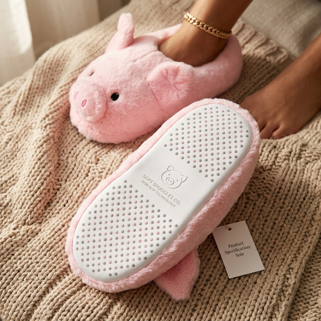 Pink Pig Orthopedic Slippers