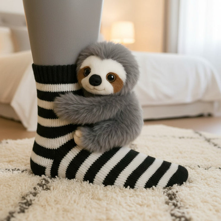 Sofía - Rolled-Cuff Striped Socks